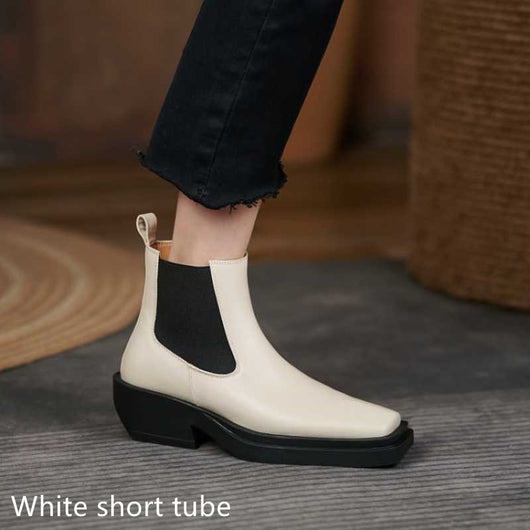 Botas de Cuero Suave para Mujer - Estilo Otoño Invierno Tendencia - Image 8