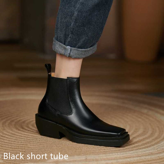 Botas de Cuero Suave para Mujer - Estilo Otoño Invierno Tendencia - Image 11