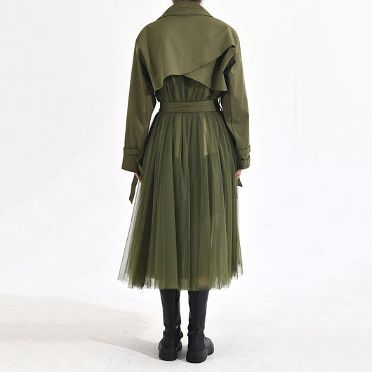 Chaqueta Cortavientos Verde con Malla Coreana para Mujer - Image 11