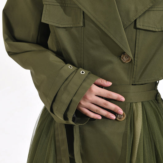 Chaqueta Cortavientos Verde con Malla Coreana para Mujer - Image 15