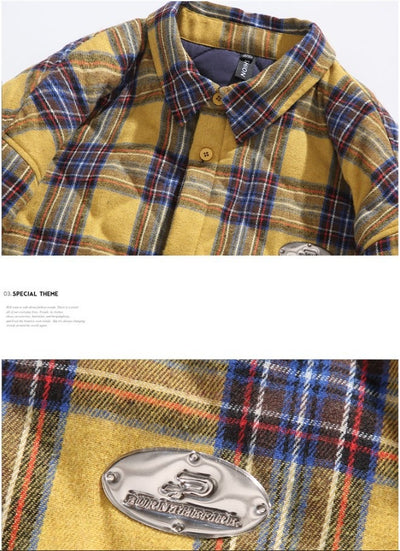 Chaqueta de Algodón Grueso a Cuadros para Hombre - Corte Relajado y Cálido - Image 10