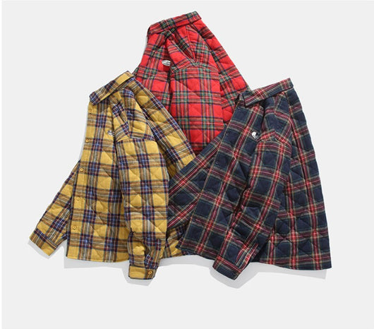Chaqueta de Algodón Grueso a Cuadros para Hombre - Corte Relajado y Cálido - Image 18