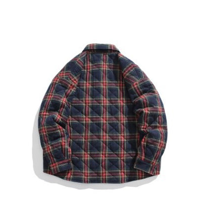 Chaqueta de Algodón Grueso a Cuadros para Hombre - Corte Relajado y Cálido - Image 19