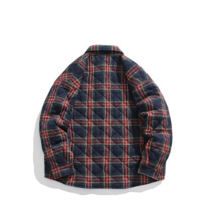 Chaqueta de Algodón Grueso a Cuadros para Hombre - Corte Relajado y Cálido - Image 19