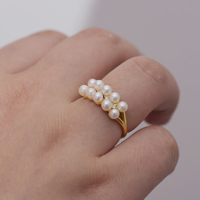 Anillo de Plata S925 Doble Fila con Textura Círculo Perfecto - Image 14