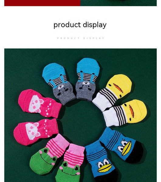 Pack 4 Calcetines Antideslizantes con Diseño Teddy Corgi Gato - Image 29