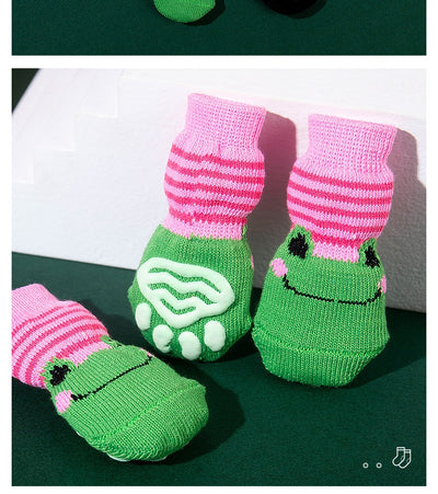 Pack 4 Calcetines Antideslizantes con Diseño Teddy Corgi Gato - Image 31