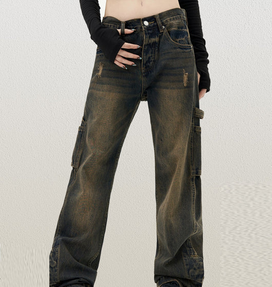 Overol Jeans Retro Americano Lavado Pesado Efecto Barro - Image 16