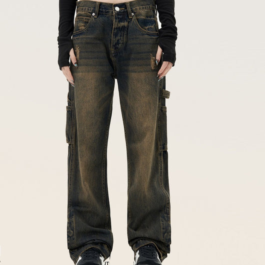Overol Jeans Retro Americano Lavado Pesado Efecto Barro - Image 18