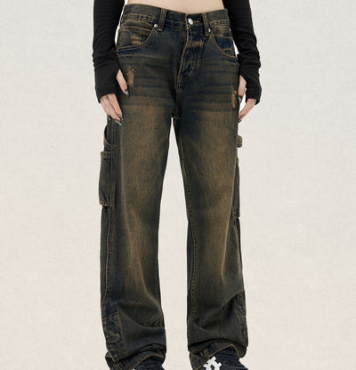 Overol Jeans Retro Americano Lavado Pesado Efecto Barro - Image 19