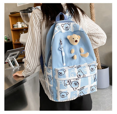 Set de 3 Piezas: Mochila Escolar con Diseño Osito y Lonchera para Niñas - Image 29