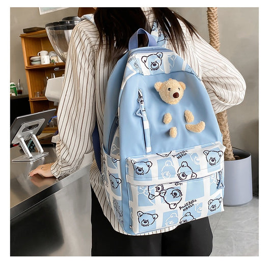 Set de 3 Piezas: Mochila Escolar con Diseño Osito y Lonchera para Niñas - Image 29