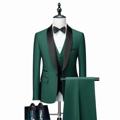Traje de Tres Piezas para Hombre - Conjunto Elegante para Novio y Eventos Formales - Image 15