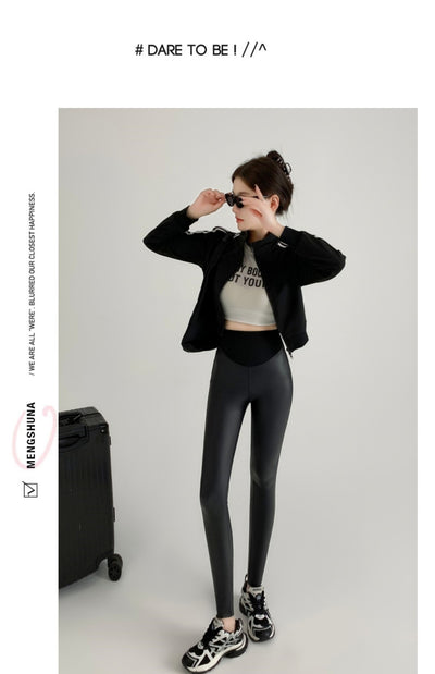 Leggins de Cuero Sintético Mate Ajustados para Otoño Invierno - Image 10