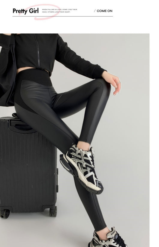 Leggins de Cuero Sintético Mate Ajustados para Otoño Invierno - Image 11