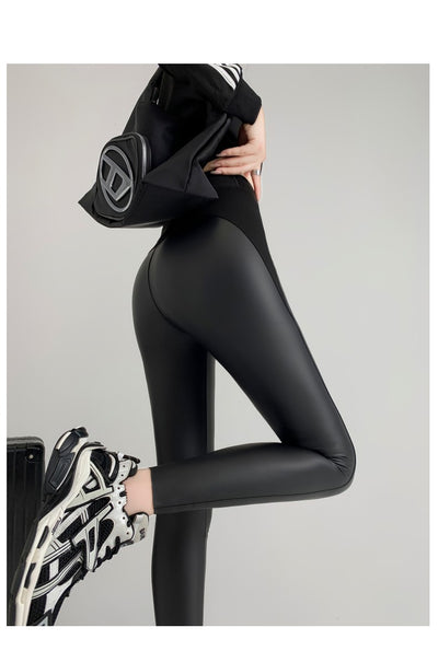 Leggins de Cuero Sintético Mate Ajustados para Otoño Invierno - Image 13