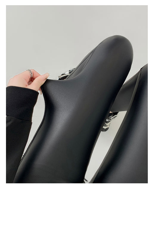 Leggins de Cuero Sintético Mate Ajustados para Otoño Invierno - Image 15