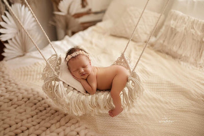 Hamaca Tejida a Mano para Sesiones de Fotografía de Bebés - Image 6