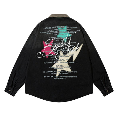 Camisa Denim con Estampado de Estrella y Letras - Diseño Moderno - Image 22