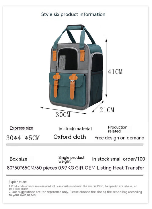 Mochila Transportadora Plegable para Mascotas - Respirable y Cómoda - Image 53