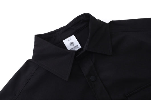 Camisa Manga Larga Personalizada Bolsillo Color Sólido Hombre Corte Holgado - Image 20