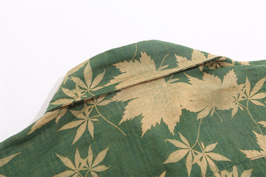 Camisa Manga Larga Estampado Hoja de Arce Hombre Estilo Japonés Primavera Otoño - Image 26
