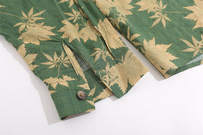 Camisa Manga Larga Estampado Hoja de Arce Hombre Estilo Japonés Primavera Otoño - Image 27