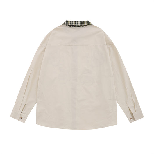 Blusa Navideña Bordada Manga Larga con Solapas Contrastantes - Image 34