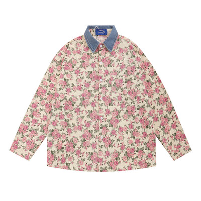 Cardigan Holgado con Estampado Floral y Solapas Contraste - Image 19