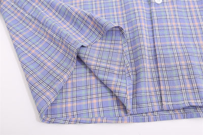 Camisa Cuadriculada Suelta con Diseño Personalizado y Bolsillos - Image 25