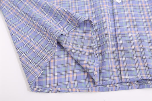 Camisa Cuadriculada Suelta con Diseño Personalizado y Bolsillos - Image 25