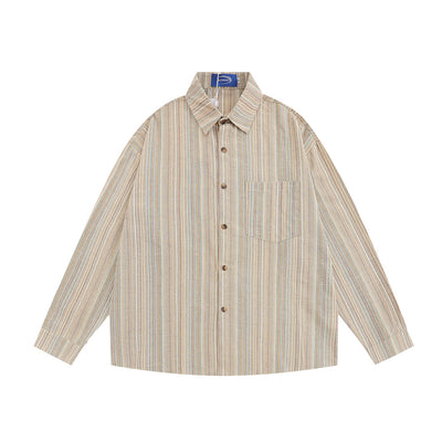 Cardigan Holgado a Rayas Verticales - Camisa Casual Trendy de Manga Larga - Image 21