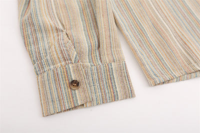 Cardigan Holgado a Rayas Verticales - Camisa Casual Trendy de Manga Larga - Image 22