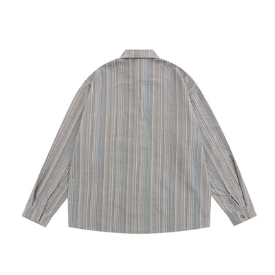 Cardigan Holgado a Rayas Verticales - Camisa Casual Trendy de Manga Larga - Image 27