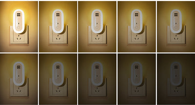 Lámpara Nocturna Ovalada con Puertos USB Duales, Control Remoto y Temporizador - Image 15