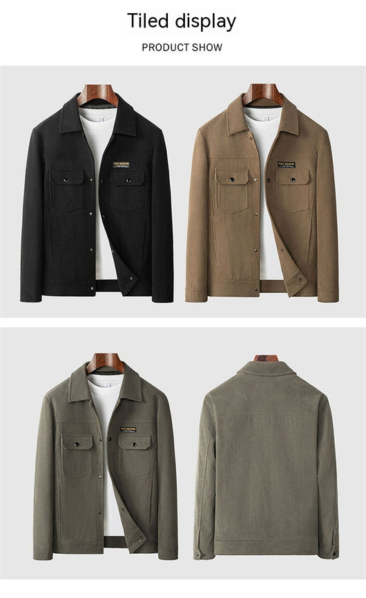 Chaqueta de Piqué para Hombre - Casual Profesional con Cuello Polo - Image 13