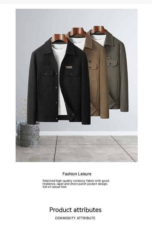 Chaqueta de Piqué para Hombre - Casual Profesional con Cuello Polo - Image 16