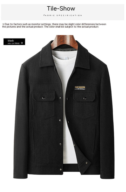 Chaqueta de Piqué para Hombre - Casual Profesional con Cuello Polo - Image 23