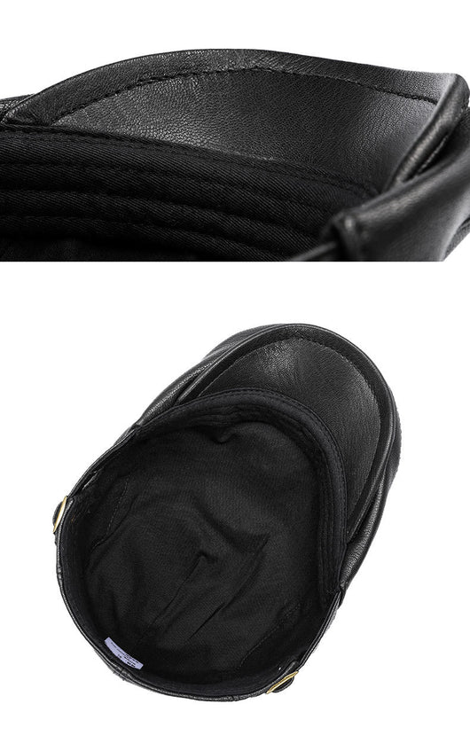 Boina de Cuero Genuino para Hombre - Estilo Clásico Coreano Otoño Invierno - Image 10