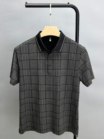 Polo Hombre Cuadros Verano Manga Corta Ajuste Cómodo - Image 16