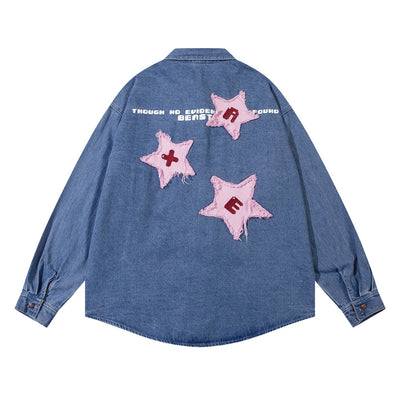 Camisa Denim con Bordado de Estrella de Cinco Puntas - Diseño Personalizado - Image 26