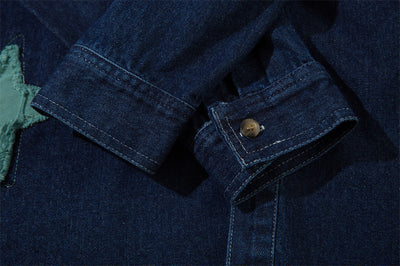 Camisa Denim con Bordado de Estrella de Cinco Puntas - Diseño Personalizado - Image 30