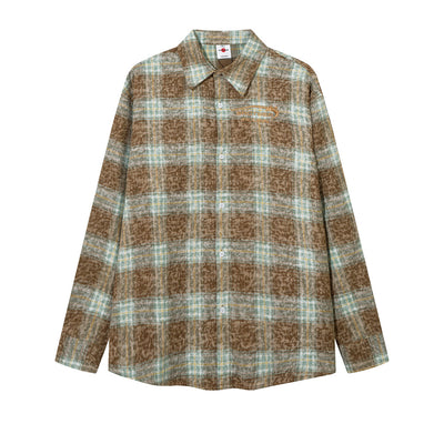 Camisa de Cuadros Manga Larga con Efecto Desgastado para Hombre - Image 25
