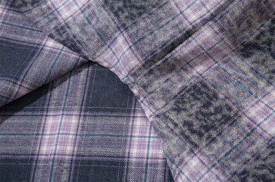 Camisa de Cuadros Manga Larga con Efecto Desgastado para Hombre - Image 29