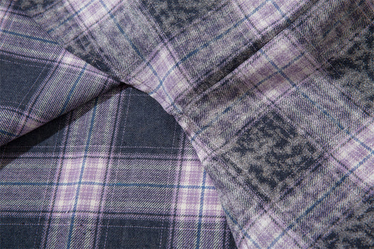 Camisa de Cuadros Manga Larga con Efecto Desgastado para Hombre - Image 29