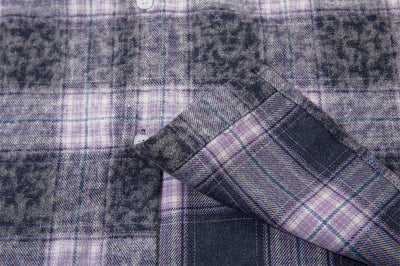 Camisa de Cuadros Manga Larga con Efecto Desgastado para Hombre - Image 33
