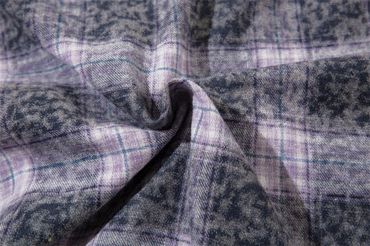 Camisa de Cuadros Manga Larga con Efecto Desgastado para Hombre - Image 35