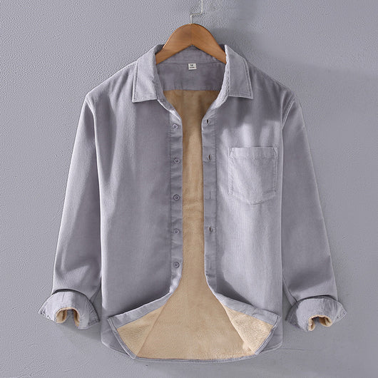 Camisa Acolchada de Pana con Cuello Cuadrado para Hombre - Image 15