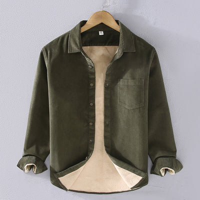 Camisa Acolchada de Pana con Cuello Cuadrado para Hombre - Image 16