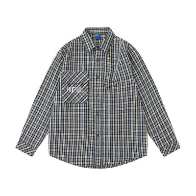 Camisa de Manga Larga a Cuadros con Bolsillo Bordado para Hombre - Image 30